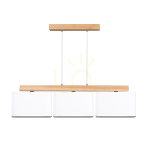 Závěsné svítidlo Cadre, 3xE27, Max. 25 W, olejovaný dub / průhledný PVC kabel / bílé stínidlo, 95 cm small 1