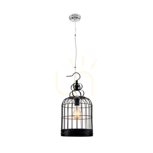 Závěsné svítidlo typu „Cage“, 1xE27, Max. 60 W, černý kov, Ø 25 cm small 1