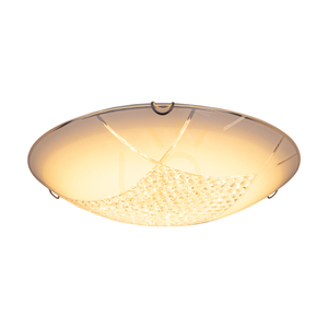 Stropní svítidlo Carolina, včetně 1 ks LED žárovky 2700 K, 18 W, chromovaný kov / bílý skleněný stínidlo, Ø 40 cm small 1