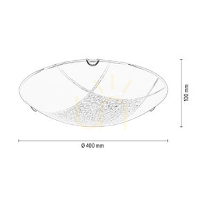 Stropní svítidlo Carolina, včetně 1 ks LED žárovky 2700 K, 18 W, chromovaný kov / bílý skleněný stínidlo, Ø 40 cm small 5