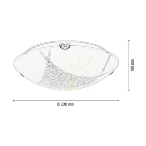 Stropní svítidlo Carolina, včetně 1 ks LED žárovky 2700 K, 15 W, chromovaný kov / bílý skleněný stínidlo, Ø 30 cm small 5