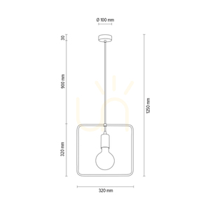Závěsné svítidlo Carsten Wood, 1xE27, Max. 60 W, olejovaný dub / černý kov / černý PVC kabel, Ø 32 cm small 4
