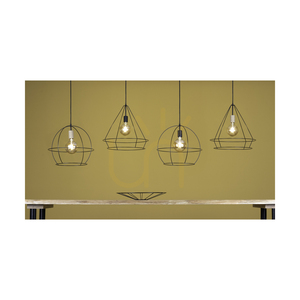 Závěsné svítidlo Casa Triango, 1xE27, max.. 60 W, olejovaný dub / černý kov / černý PVC kabel, Ø 48 cm small 2