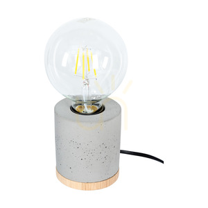 Stolní lampa Cesar, 1xE27, Max. 25 W, olejovaný dub / šedý beton / černý opletený kabel, Ø 10 cm small 0