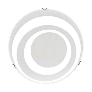 Kruhové stropní svítidlo, včetně 1 ks LED 2700 K 30 W, chromovaný kov / bílý skleněný stínidlo, Ø 50 cm small 2