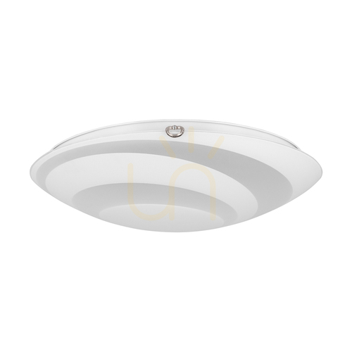 Kontrola Kruhové stropní svítidlo, včetně 1 ks LED 2700 K 30 W, chromovaný kov / bílý skleněný stínidlo, Ø 50 cm