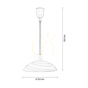 Kruhové závěsné svítidlo, 1xE27, Max. 60 W, bílý plast / bílý skleněný stínidlo, Ø 35 cm small 3