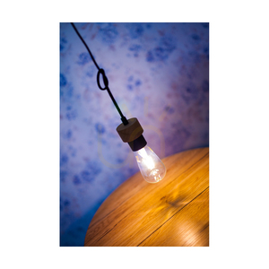 Závěsné svítidlo Clarte Wood, 1xE27, Max. 60 W, olejovaný dub / černý kov / černý opletený kabel, Ø 10 cm small 3