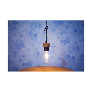 Závěsné svítidlo Clarte Wood, 1xE27, Max. 60 W, olejovaný dub / černý kov / černý opletený kabel, Ø 10 cm small 4