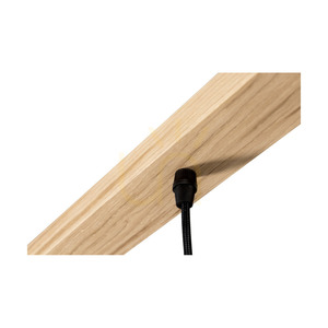 Závěsné svítidlo Clarte Wood, 3xE27, Max. 60 W, olejovaný dub / černý kov / černý opletený kabel, 55 cm small 2