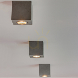 Stropní svítidlo Concretedream Square, 1xGU10, Max. 6 W, betonově šedá, 10 cm small 1