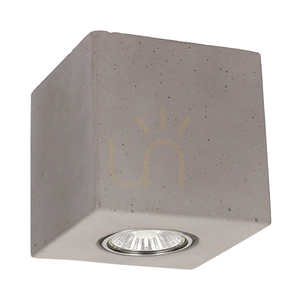 Stropní svítidlo Concretedream Square, 1xGU10, Max. 6 W, betonově šedá, 10 cm small 0
