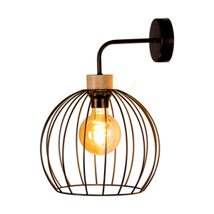 Nástěnné svítidlo Coop 1xE27 Max. 60 W, olejovaný dub / černý kov, 28 cm small 1