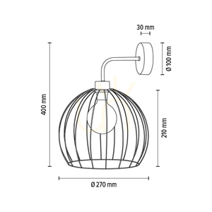 Nástěnné svítidlo Coop 1xE27 Max. 60 W, olejovaný dub / černý kov, 28 cm small 3
