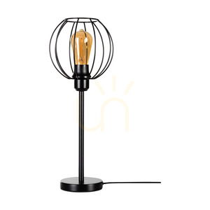 Stolní lampa Coop, 1xE27, Max. 25 W, černý kovový kabel s černým PVC pláštěm, Ø 19 cm small 0