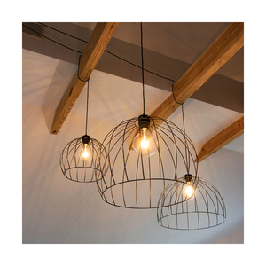 Závěsné svítidlo Coop 1xE27 Max. 60 W, černý kovový/černý PVC kabel, Ø 57 cm small 1