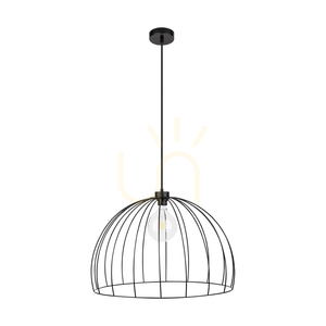 Závěsné svítidlo Coop 1xE27 Max. 60 W, černý kovový/černý PVC kabel, Ø 57 cm small 0