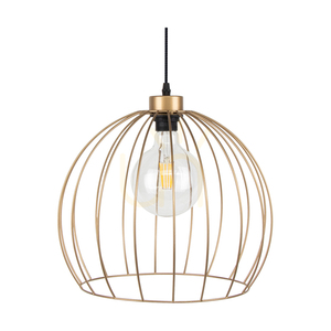 Závěsné svítidlo Coop, 1xE27, Max. 60 W, zlatý kov / černý PVC kabel, Ø 37 cm small 1