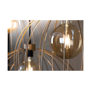 Závěsné svítidlo Coop, 1xE27, Max. 60 W, zlatý kov / černý PVC kabel, Ø 57 cm small 1
