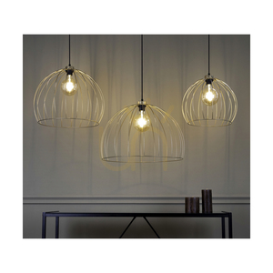 Závěsné svítidlo Coop, 1xE27, Max. 60 W, zlatý kov / černý PVC kabel, Ø 57 cm small 2