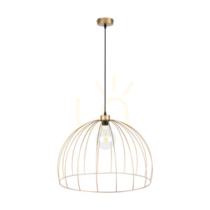 Závěsné svítidlo Coop, 1xE27, Max. 60 W, zlatý kov / černý PVC kabel, Ø 57 cm small 0