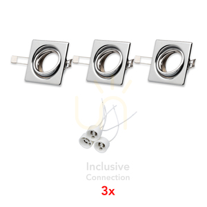 Sada stropních bodových svítidel Cristaldream, 3xGU10, Max. 50 W, chromovaný kov, 8,3 cm small 0