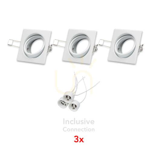 Kontrola Sada stropních bodových svítidel Cristaldream, 3xGU10, Max. 50 W, bílý kov, 8,3 cm