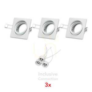Sada stropních bodových svítidel Cristaldream, 3xGU10, Max. 50 W, bílý kov, 8,3 cm small 0