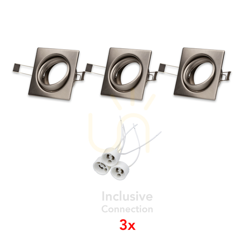 Kontrola Sada stropních bodových svítidel Cristaldream, 3xGU10, Max. 50 W, saténově matný kov, 8,3 cm