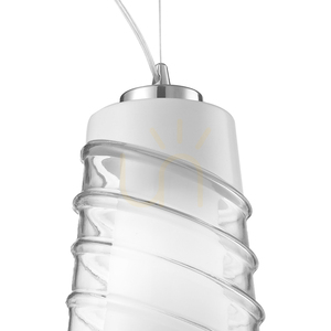 Závěsné svítidlo Crister, 1xE27, Max. 60 W, chromovaný kov / čirý skleněný stínidlo, Ø 18 cm small 1