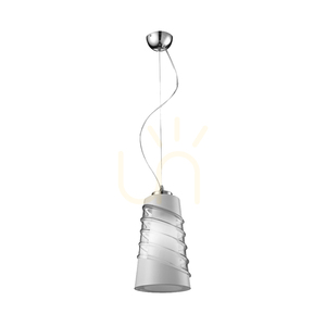 Závěsné svítidlo Crister, 1xE27, Max. 60 W, chromovaný kov / čirý skleněný stínidlo, Ø 18 cm small 0