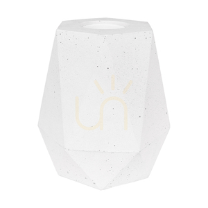 Stolní lampa Diamant, 1xE27, Max. 25 W, bílý beton / černý PVC kabel, Ø 12 cm small 2