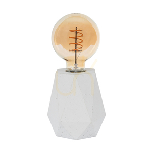 Stolní lampa Diamant, 1xE27, Max. 25 W, bílý beton / černý PVC kabel, Ø 12 cm small 0