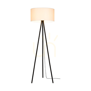 Stojací lampa Dove, 1xE27, Max. 40 W, černý kov / černý PVC kabel / bílý stínidlo, Ø 50 cm small 1