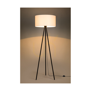 Stojací lampa Dove, 1xE27, Max. 40 W, černý kov / černý PVC kabel / bílý stínidlo, Ø 50 cm small 3