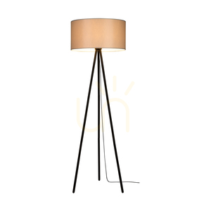 Stojací lampa Dove, 1xE27, Max. 40 W, černý kov / černý PVC kabel / šedý stínidlo, Ø 50 cm small 1