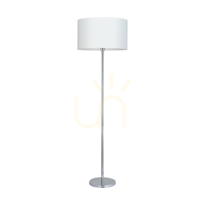 Stojací lampa Dove, 1xE27, Max. 60 W, chromovaný kov / průhledný PVC kabel / bílé stínidlo, Ø 50 cm small 0