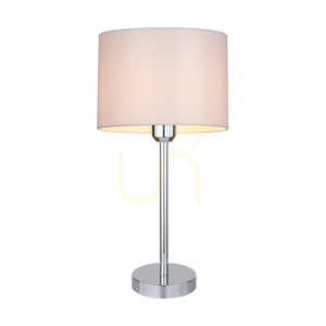 Stolní lampa Dove, 1xE27, Max. 40 W, chromovaný kov / průhledný PVC kabel / bílý stínidlo, Ø 25 cm small 1