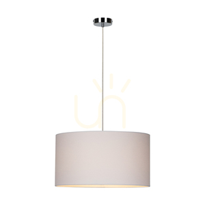 Závěsné svítidlo Dove, 1xE27, Max. 60 W, chromovaný kov / průhledný PVC kabel / bílé stínidlo, Ø 50 cm small 1
