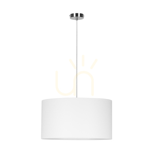 Závěsné svítidlo Dove, 1xE27, Max. 60 W, chromovaný kov / průhledný PVC kabel / bílé stínidlo, Ø 50 cm small 0