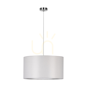 Závěsné svítidlo Dove, 1xE27, Max. 60 W, chromovaný kov / průhledný PVC kabel / šedý stínidlo, Ø 50 cm small 0