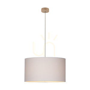 Závěsné svítidlo Dove, 1xE27, max.. 60 W, olejovaný dub / průhledný PVC kabel / bílý stínidlo Ø 50 cm small 1