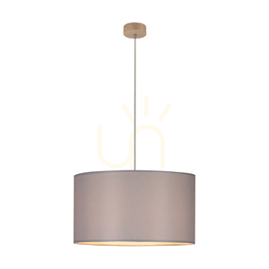 Závěsné svítidlo Dove, 1xE27, max.. 60 W, olejovaný dub / průhledný PVC kabel / šedý stínidlo Ø 50 cm small 1