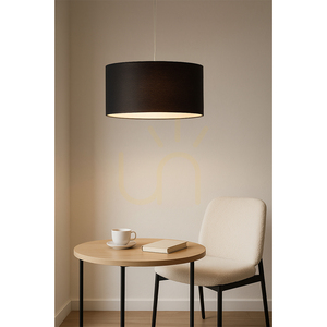 Závěsné svítidlo Dove, 1xE27, max.. 60 W, olejovaný dub / průhledné PVC / černá, Ø 50 cm small 1