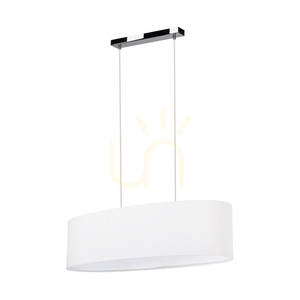 Závěsné svítidlo Dove, 2xE27, Max. 40 W, chromovaný kov / průhledný PVC kabel / bílý stínidlo, 80 cm small 0