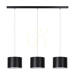 Závěsné svítidlo Dove, 3xE27, Max. 40 W, černý kov / průhledný PVC kabel / černý stínidlo, 117 cm small 0