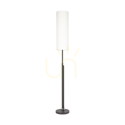 Kontrola Stojací lampa Eleganta, včetně LED + 500 lm, 3000 K, 22 W, antracitový kov / černý PVC kabel / bílé stínidlo, Ø 25 cm