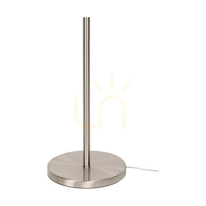 Stojací lampa Eros, 1xE27 (max.. (60 W), 1× LED 3000 K 3 W, saténový kov / průhledný PVC kabel / bílý stínidlo Ø 40 cm small 2