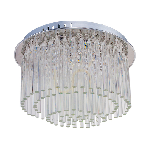 Kontrola Stropní svítidlo Euphoria, včetně 6x LED 3000 K 18 W, chromovaný kov/průhledné krystaly, Ø 40 cm