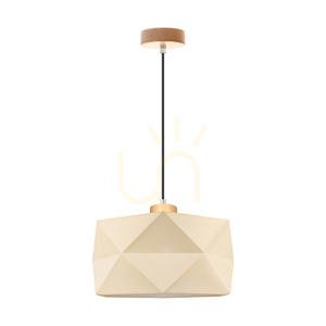 Závěsné svítidlo Finja, 1xE27, Max. 60 W, bříza/antracit, opletený kabel/krémový stínidlo, Ø 46 cm small 0